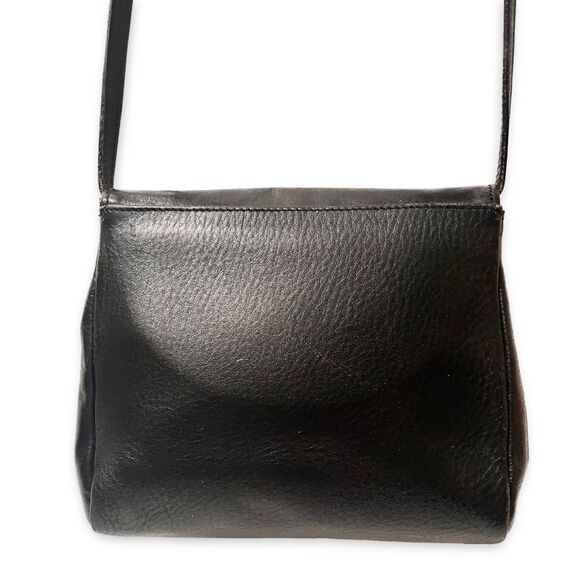 Vintage Furla  Black Leather Crossbody Bag with Gold Hardware - Picture 7 of 7